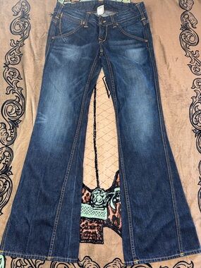 True Religion Dark Blue Flared Jeans